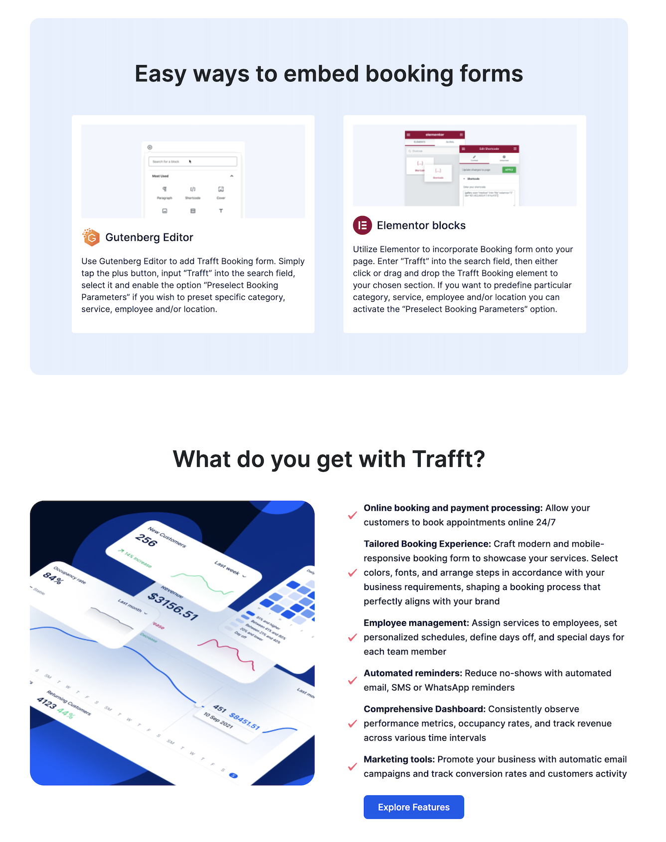 Page Builders and Features