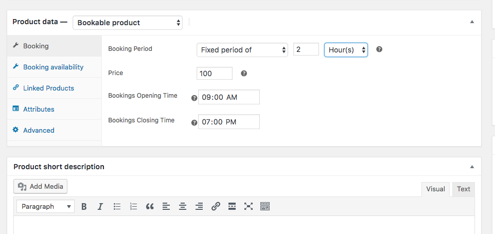 Fixed Period of 2 hours configuration