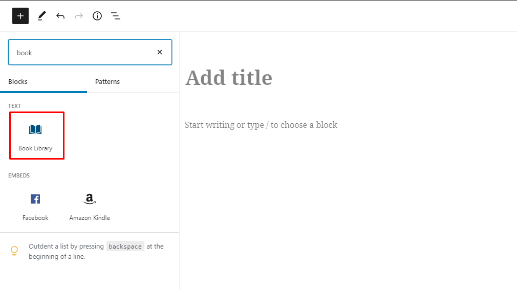 Add Books Library Block - Screenshot 3