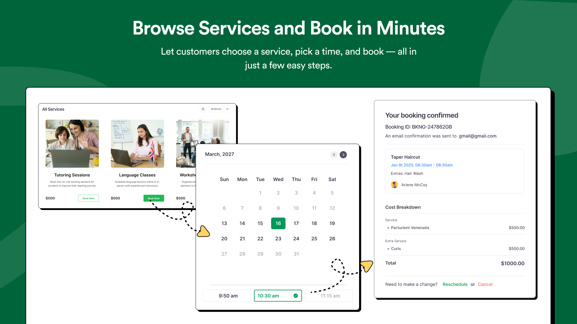 Custom booking forms