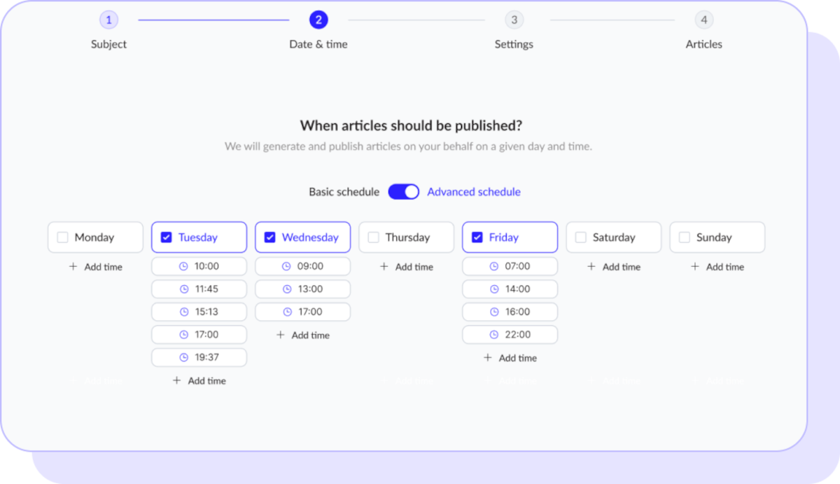 Articles list