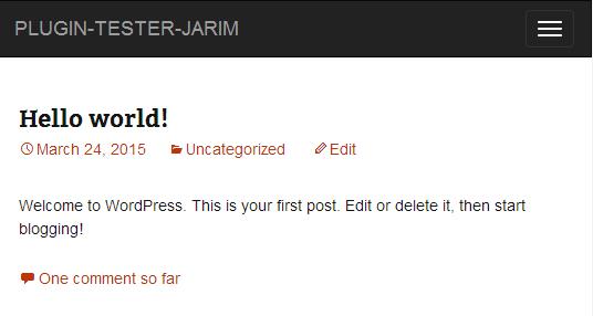 Frontend view of the menu collapssed