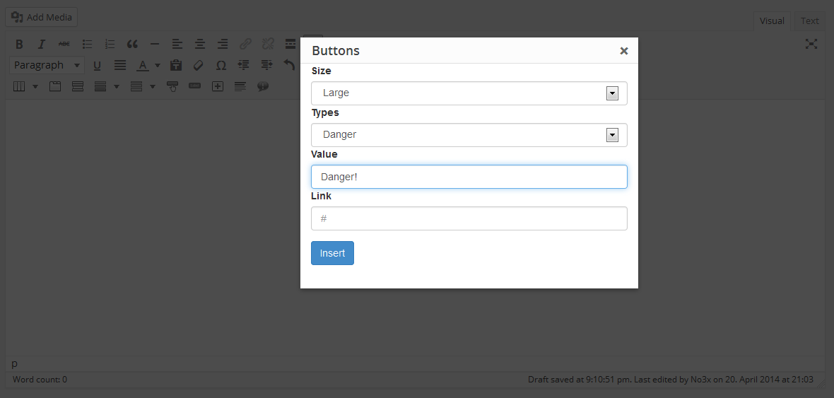 The button maker tool to help setting up your buttons.