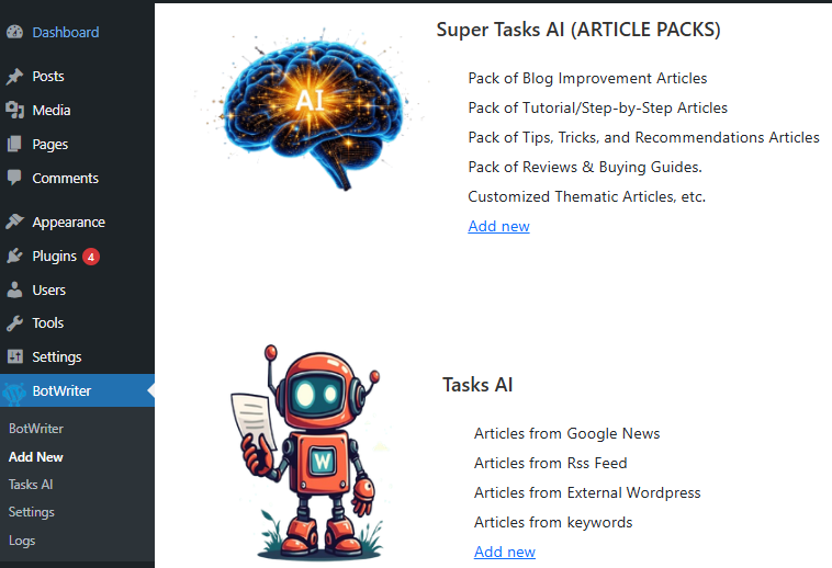 Add Tasks