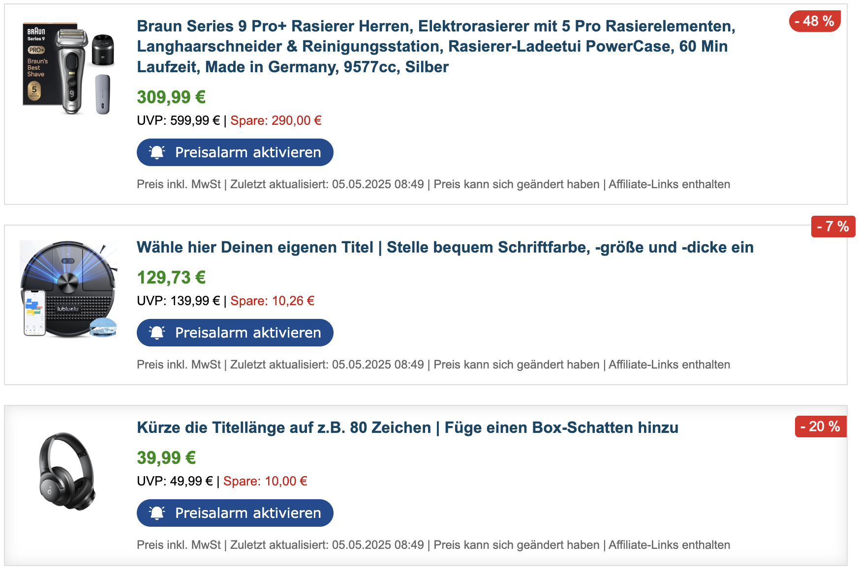 Amazon Bestseller Table: Displays best-selling products based on a keyword search.