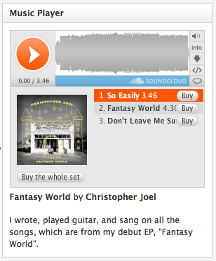 Text Widget on page