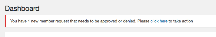 Admin Dashboard Alert: