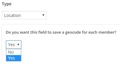 GeoCode option when creating a Profile Field