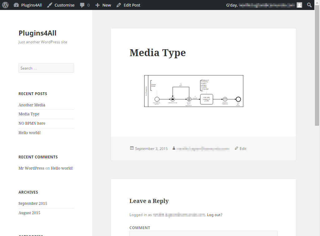 .bpmn files displayed in the media library.