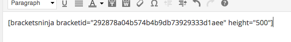 Brackets Ninja shortcode