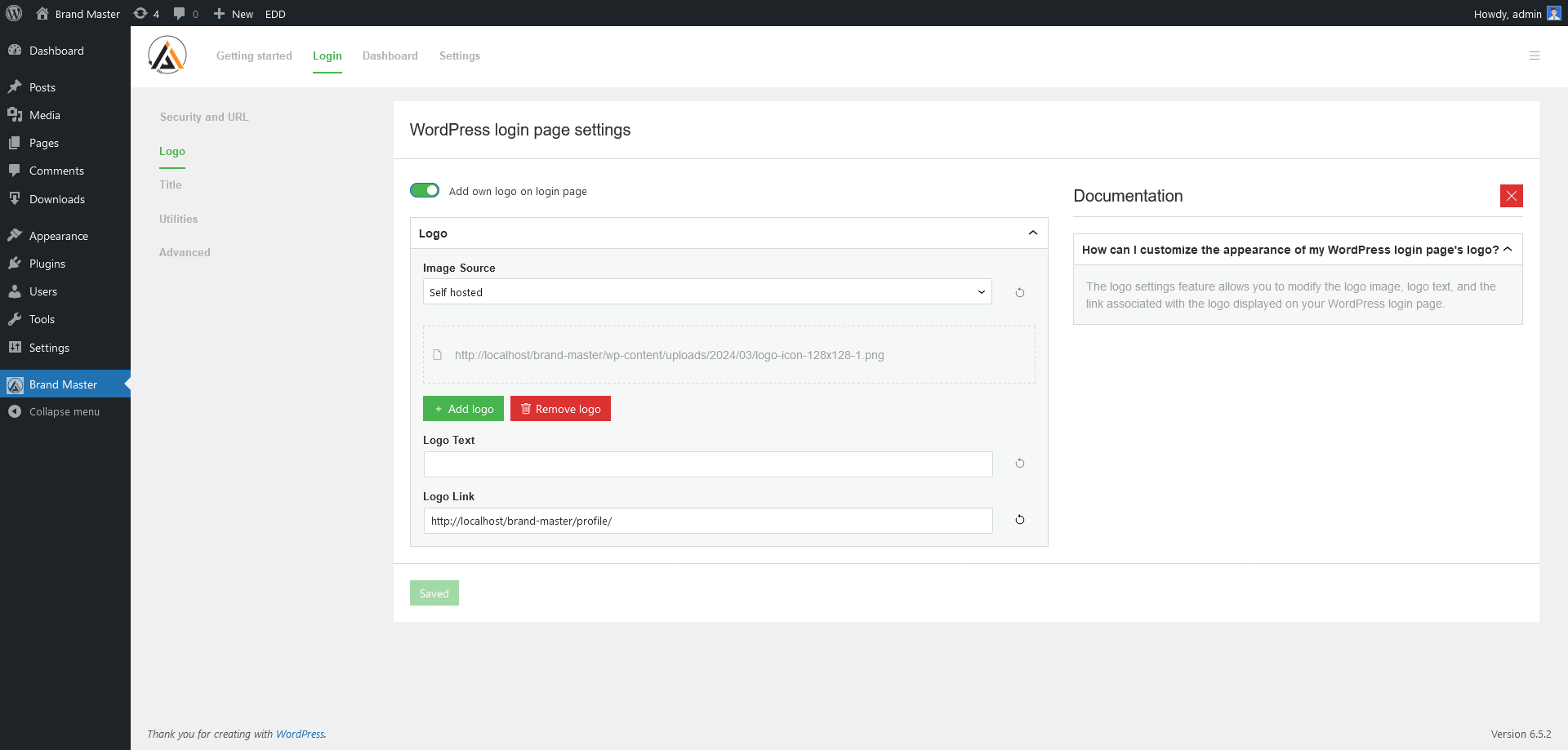 Dashboard - Frontend Dashboard Settings => Non-logged-in visitor page