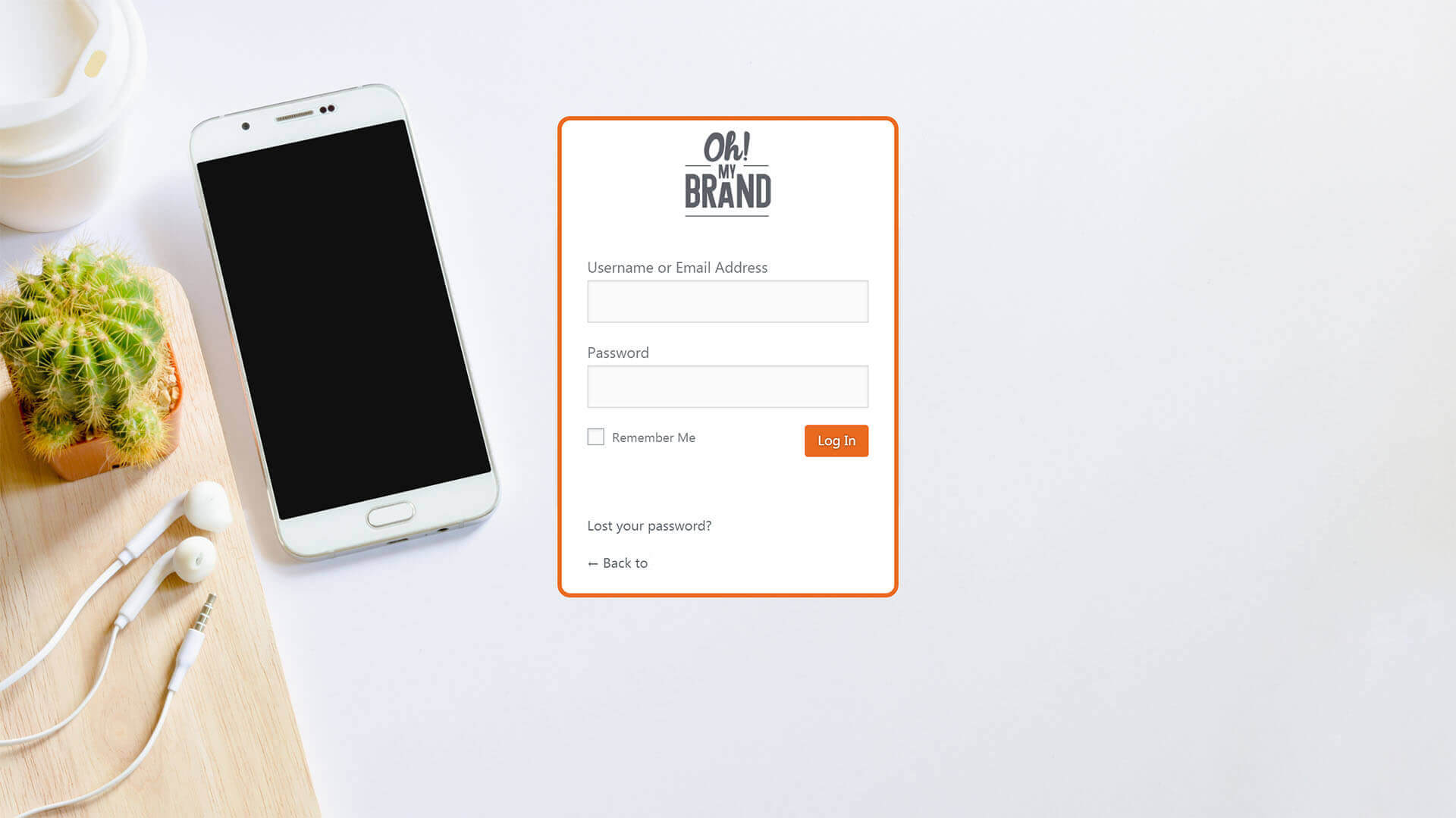 Front-ended login page.