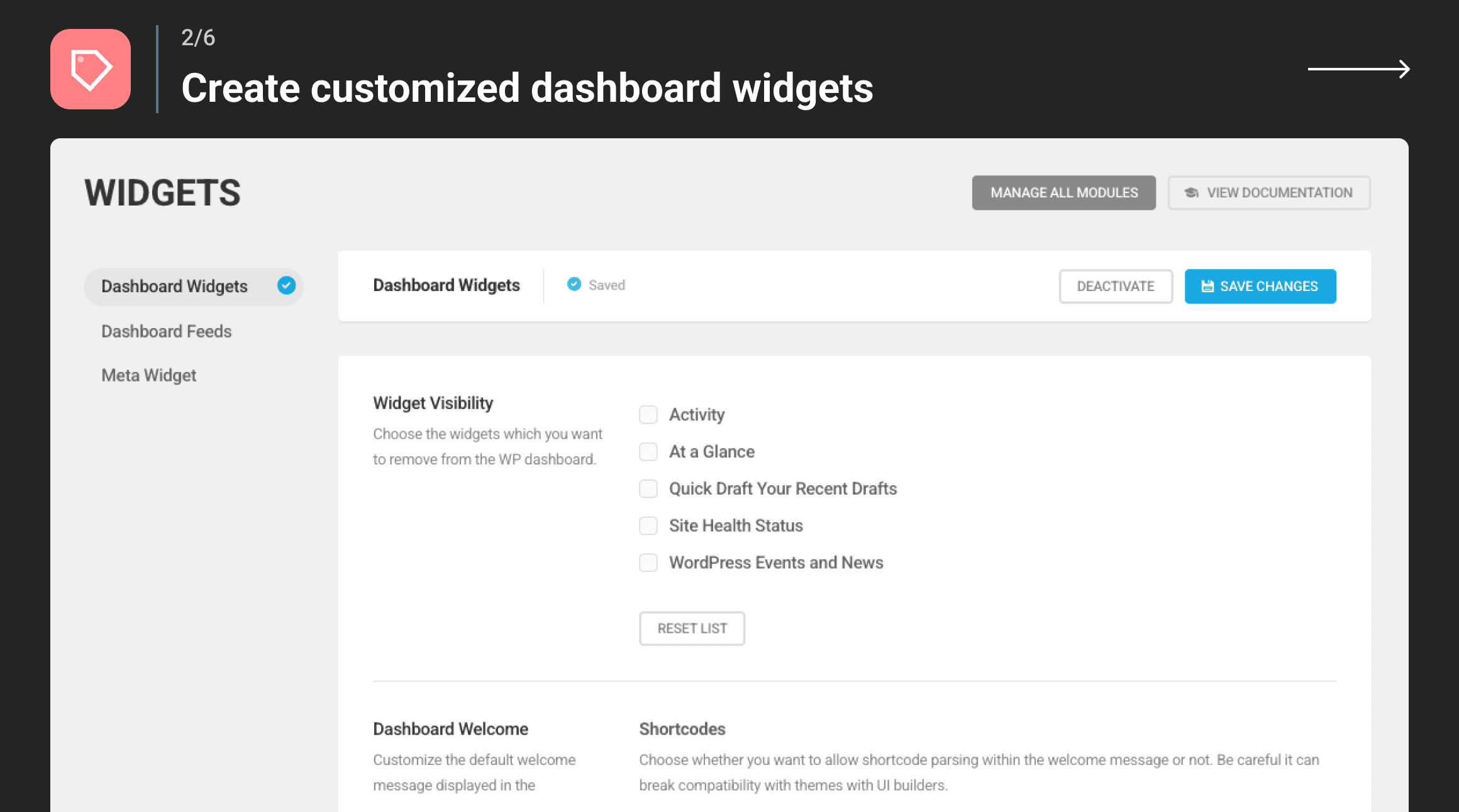 Make your own dashboard widgets feed