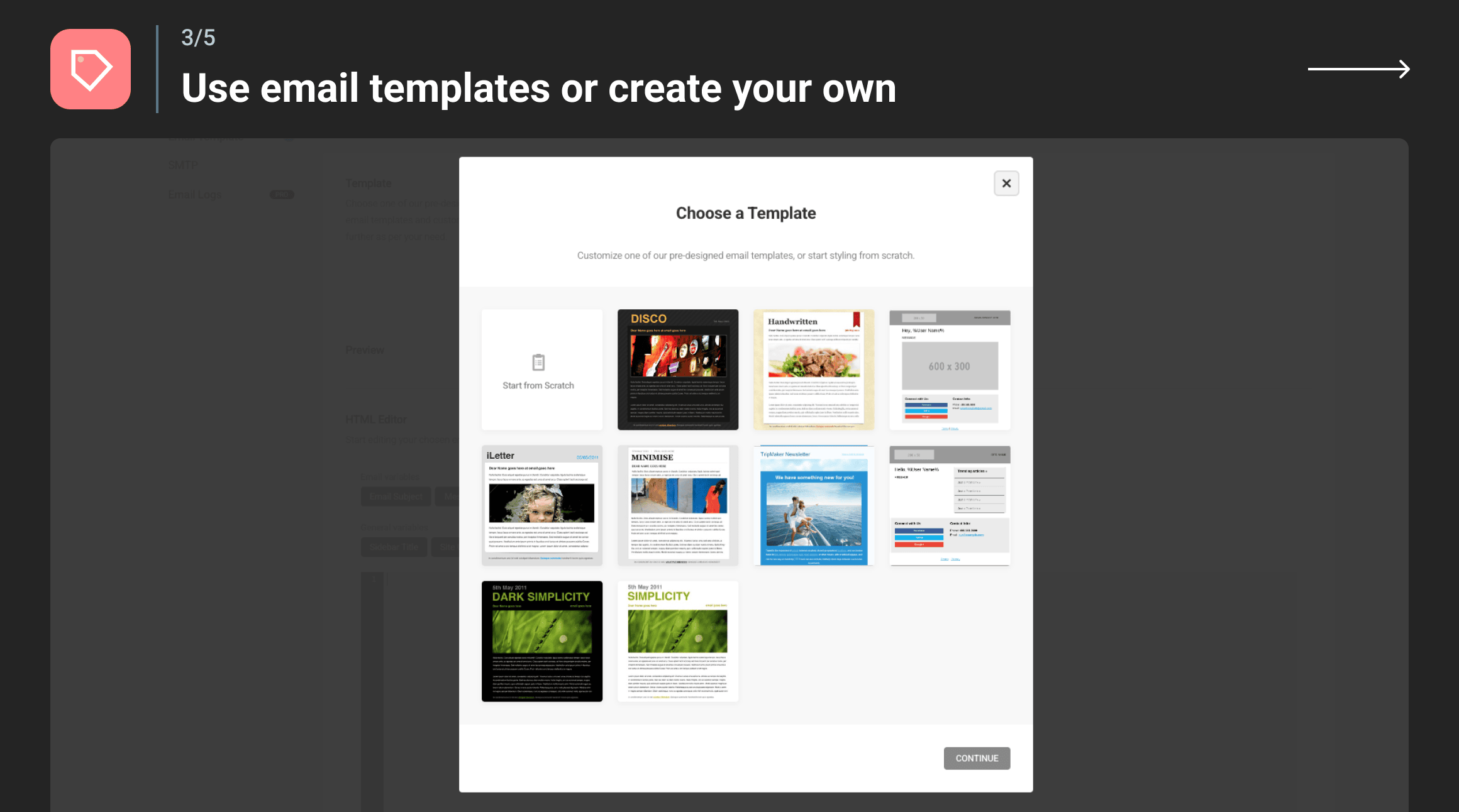 Give your emails a makeover with templates or custom HTML