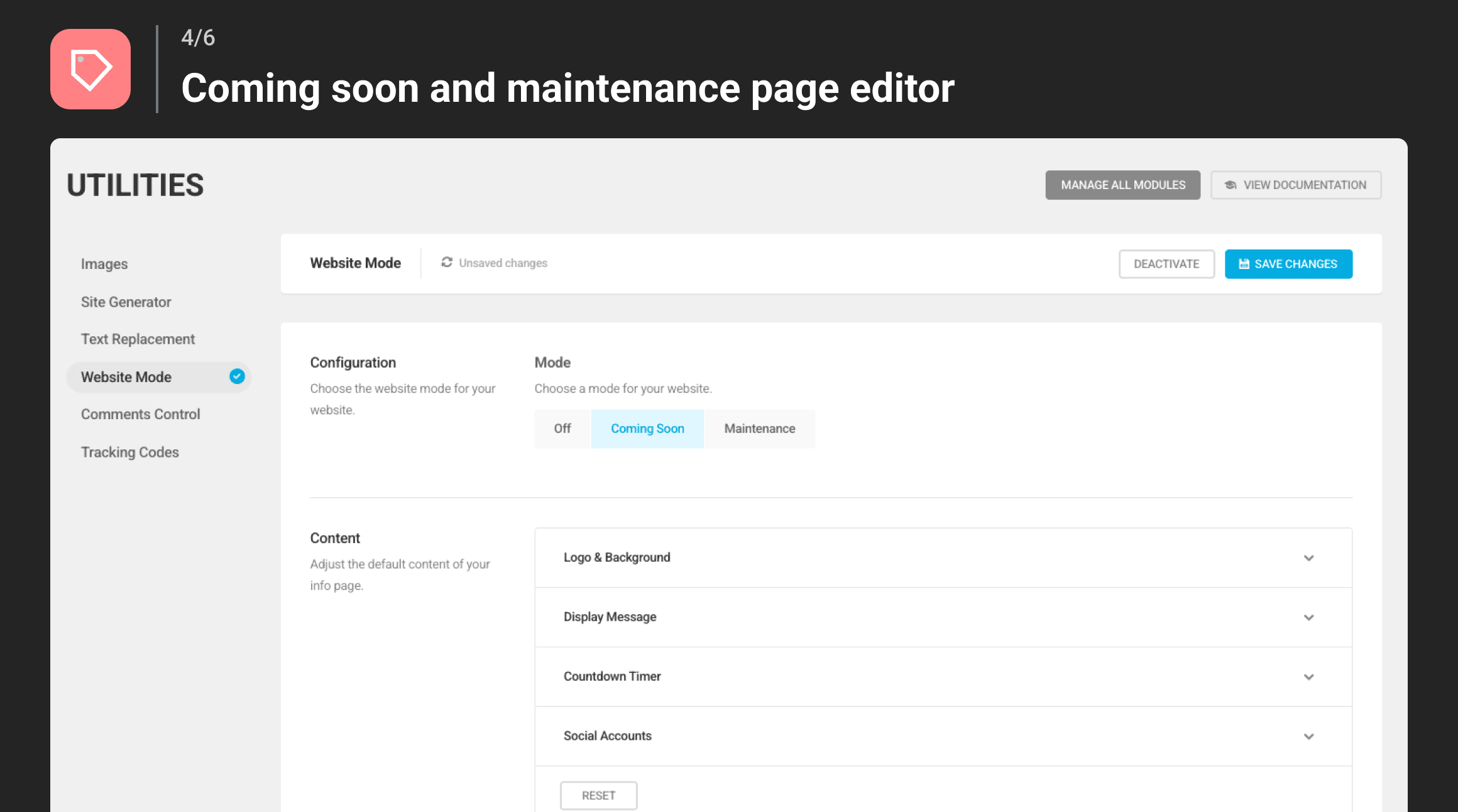 Build amazing Coming Soon and Maintenance pages