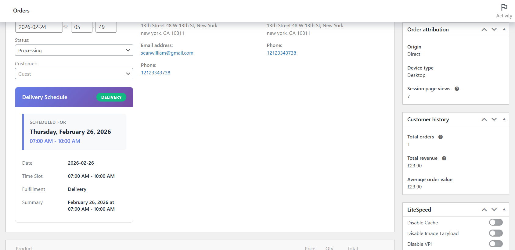 Checkout delivery date picker - How the date selection looks for the customer.
