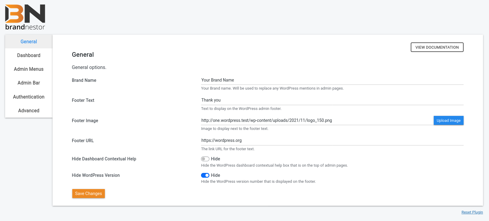 The Settings Menu