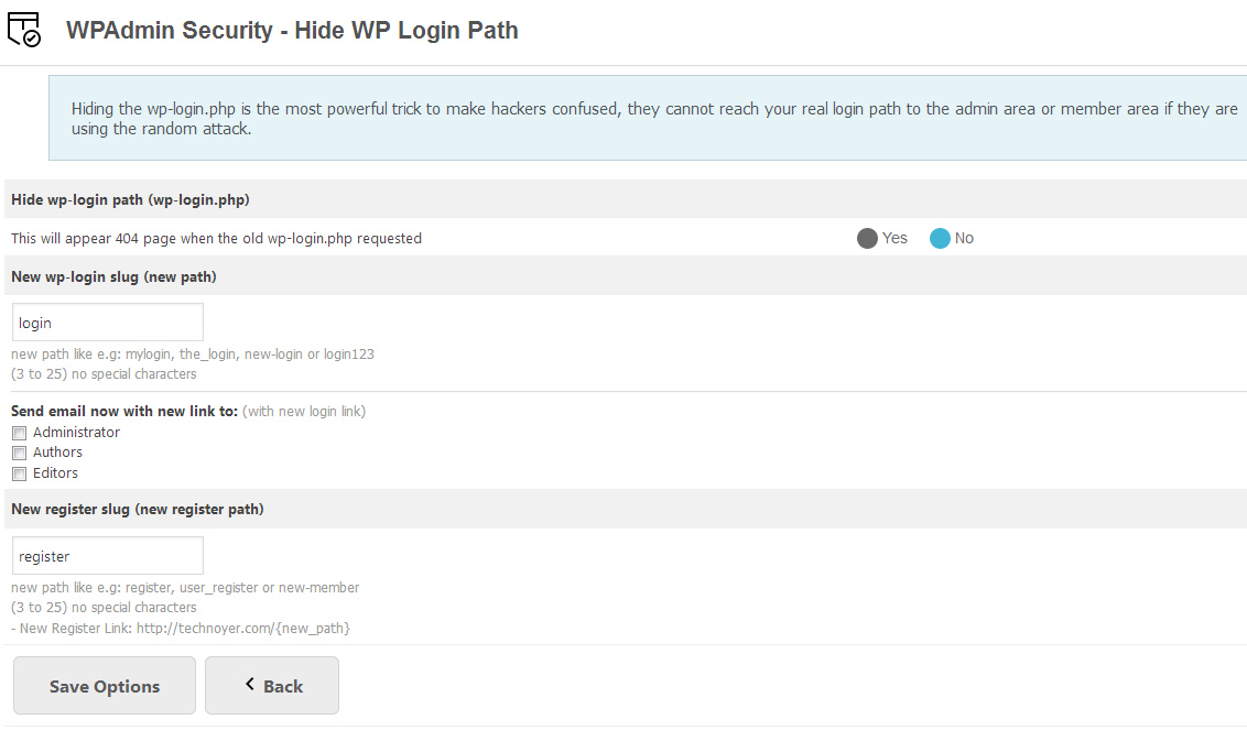 Wordpress Database Backup