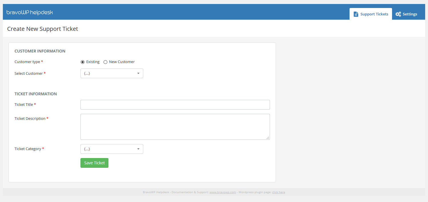 Ticket's Data editing