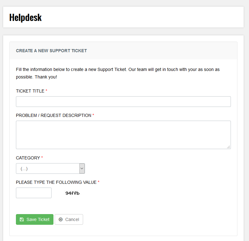Settings page