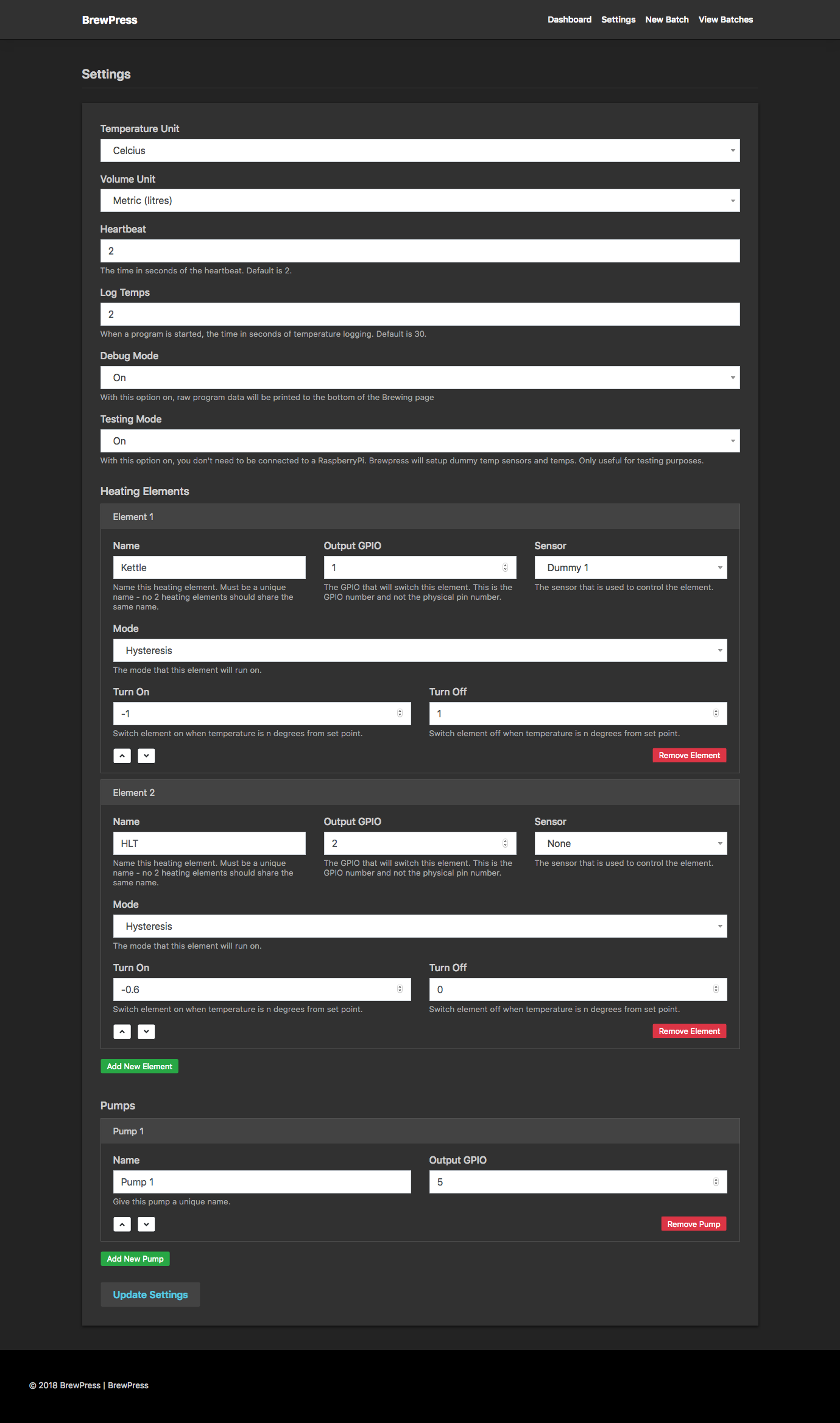 Settings page with Black color scheme.