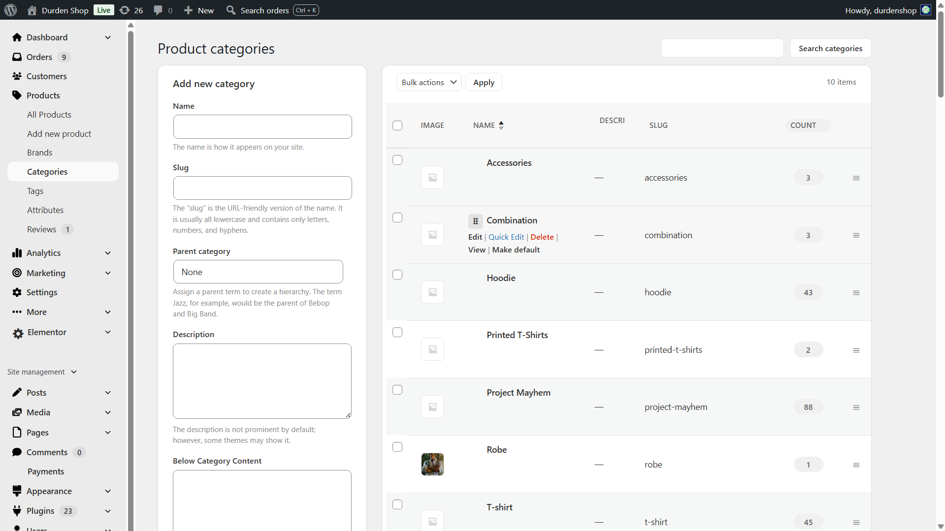 **WooCommerce Product List Plugin** — clean product table with thumbnails, SKU, pricing, stock badges, categories, and one-click publish toggle