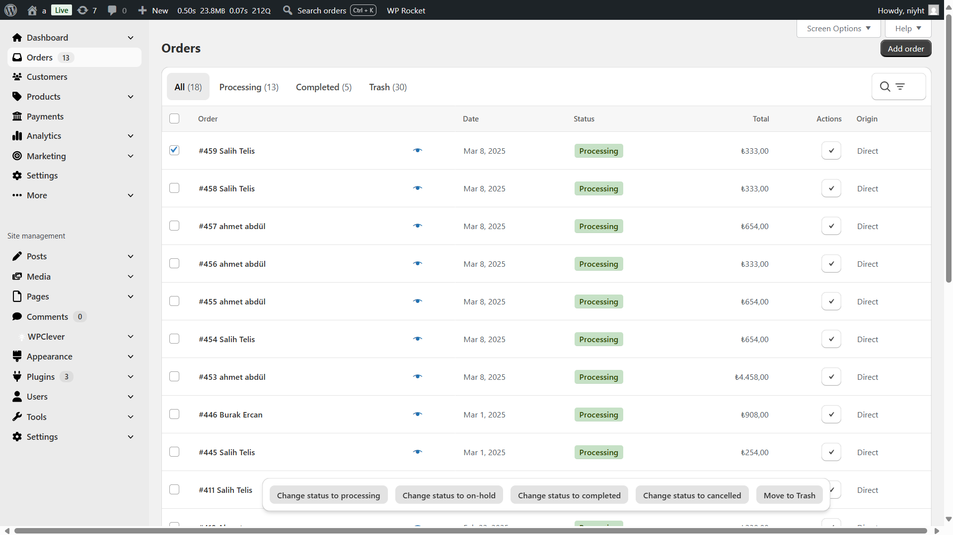 **Redesigned Orders Page** – More visual and filterable