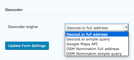 Other geocoding engines may need separate street, city and other fields to geocode correctly.