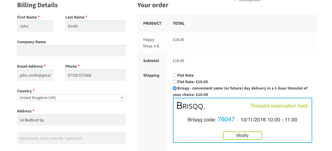 When shoppers confirm desired date and time, a reservation will be created.