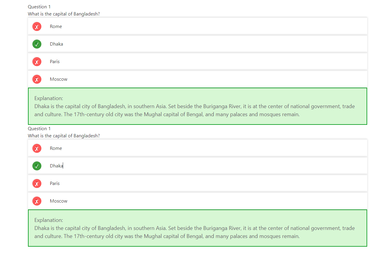 Customizable Quiz Styles