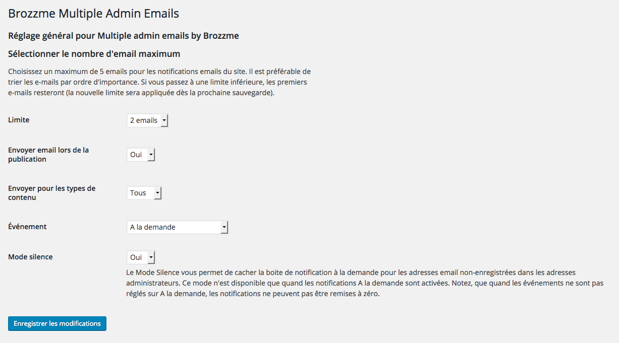 Brozzme Multiple admin emails settings panel in french screenshot-3.png