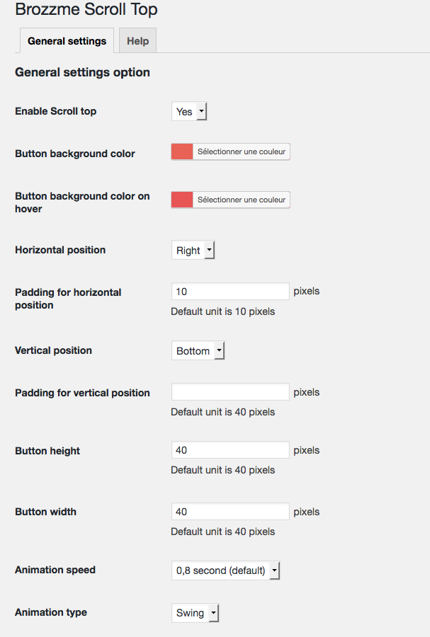 Brozzme Scroll Top admin panel. screenshot-1.png.