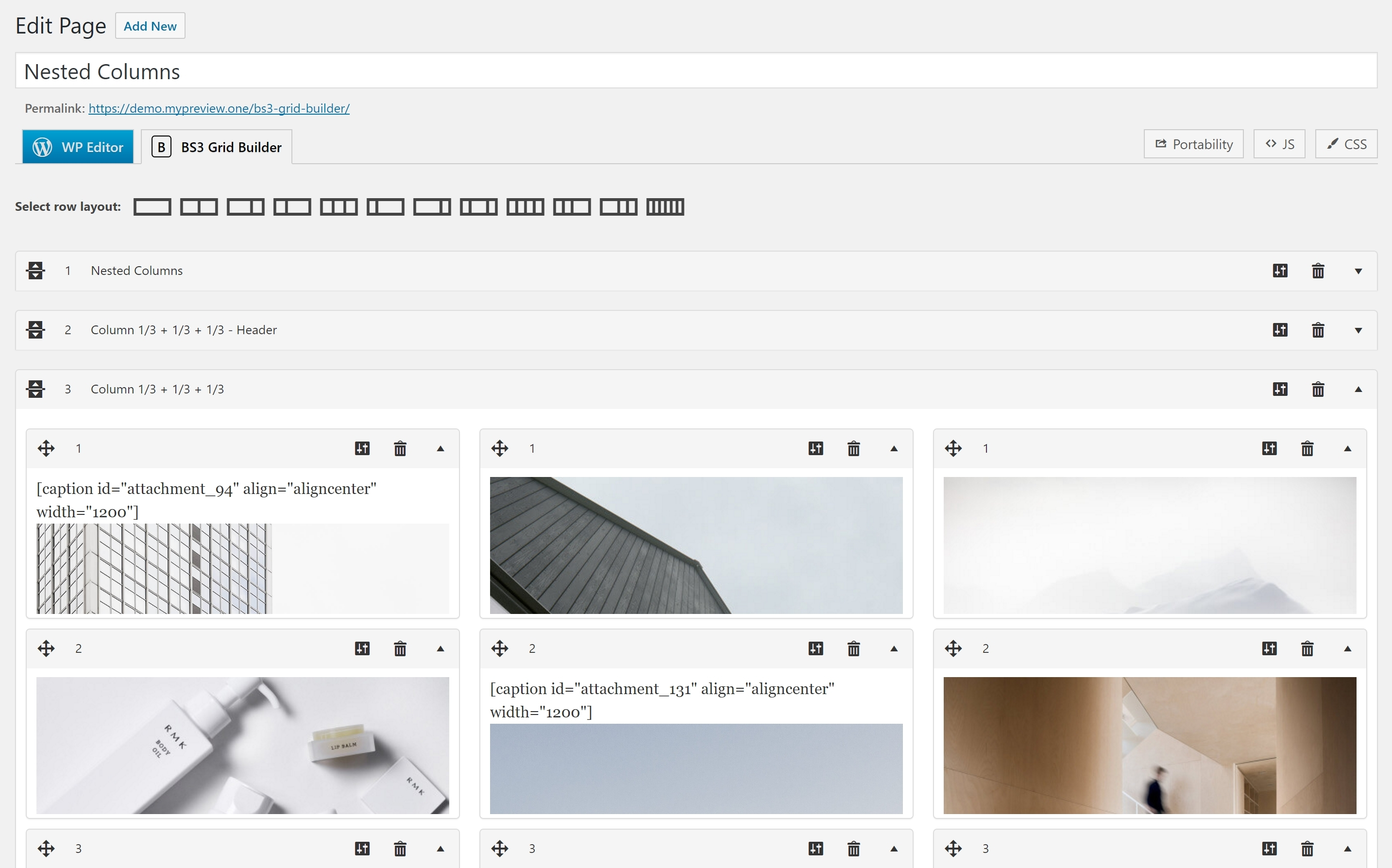 Bootstrap 3 grid builder (back-end).