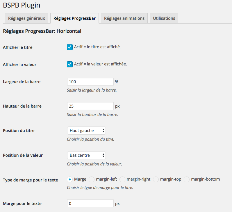 Plugin general settings page.