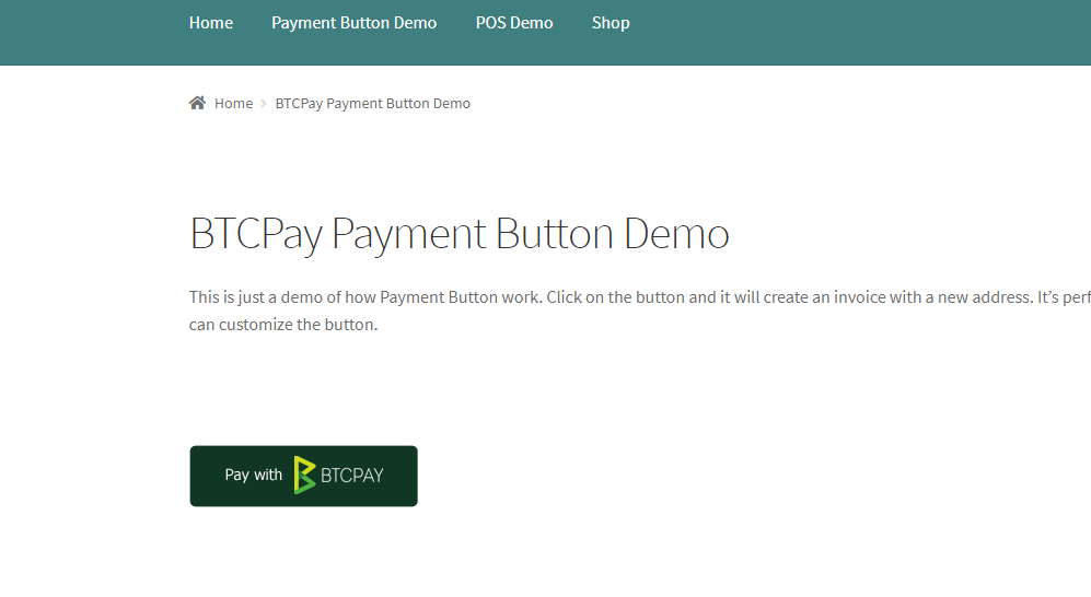 Example of an easy-embeddable HTML donation payment button.