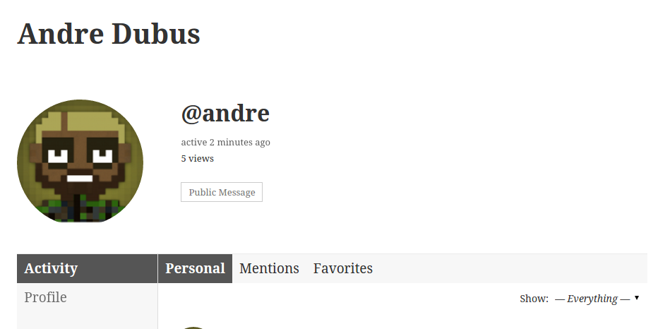 Showing profile views just like google plus
