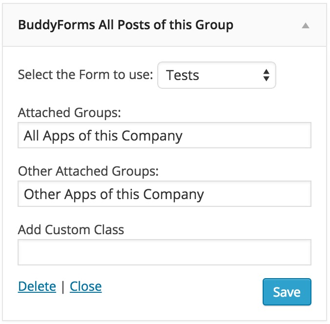 **Widget to display a Group Relation** - Display a group in the Sidebar which is in relationship with this Post. for example Products and Brands.