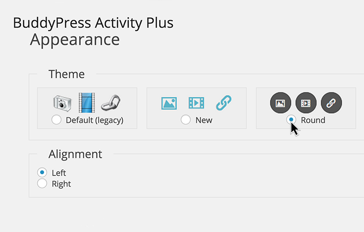 Set button style and alignment options
