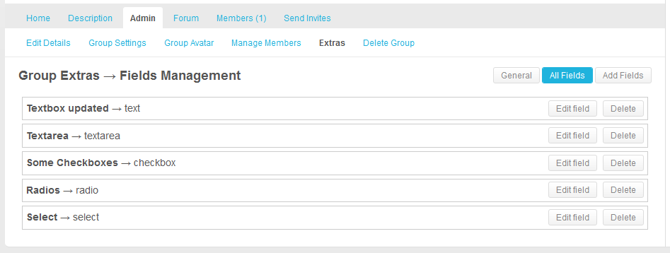 Extra Fields management