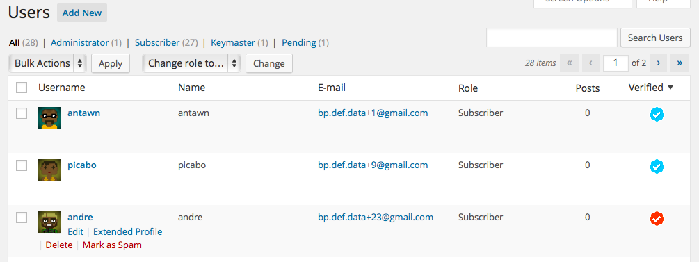 Admin listing verified
