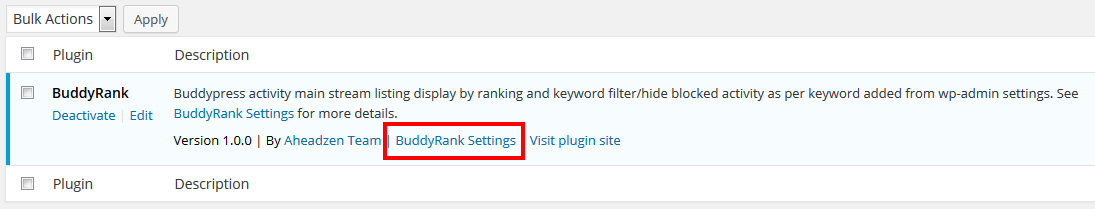 Plugin Activation