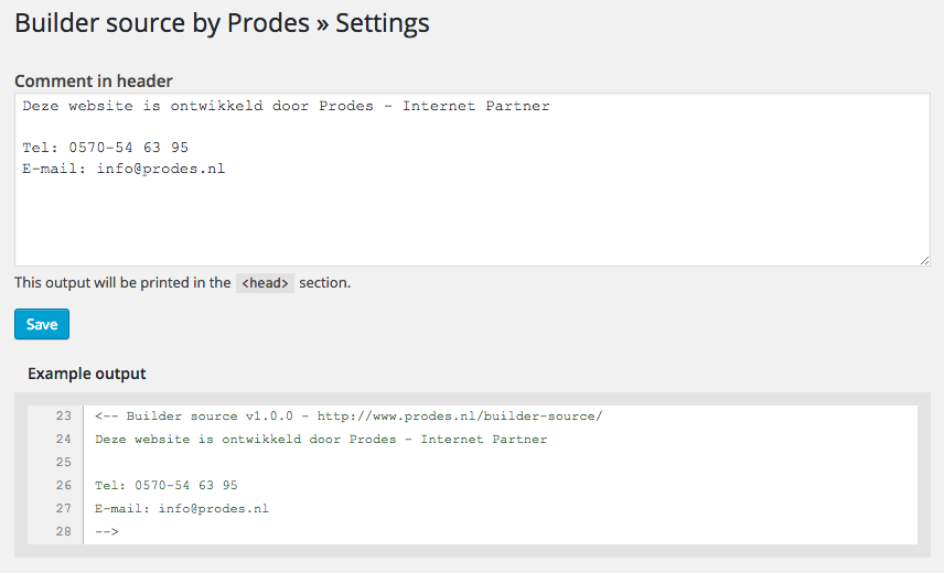 Builder Source editor