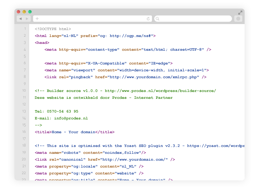 Builder Source output
