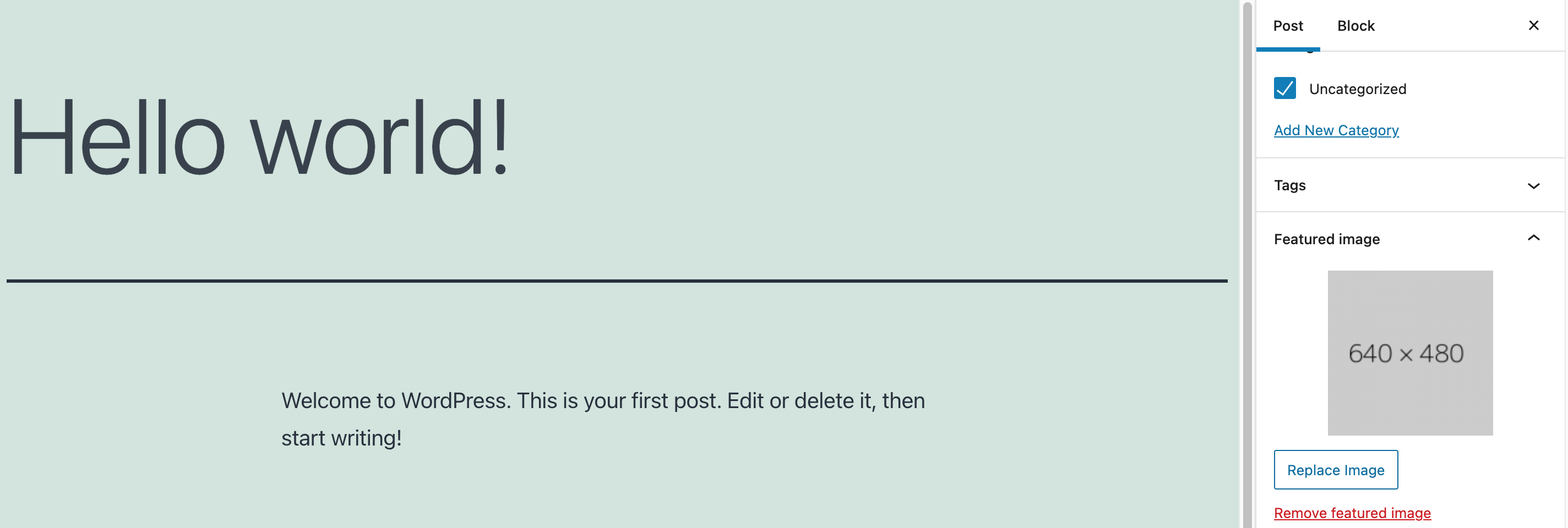 Featured image display in detail page.