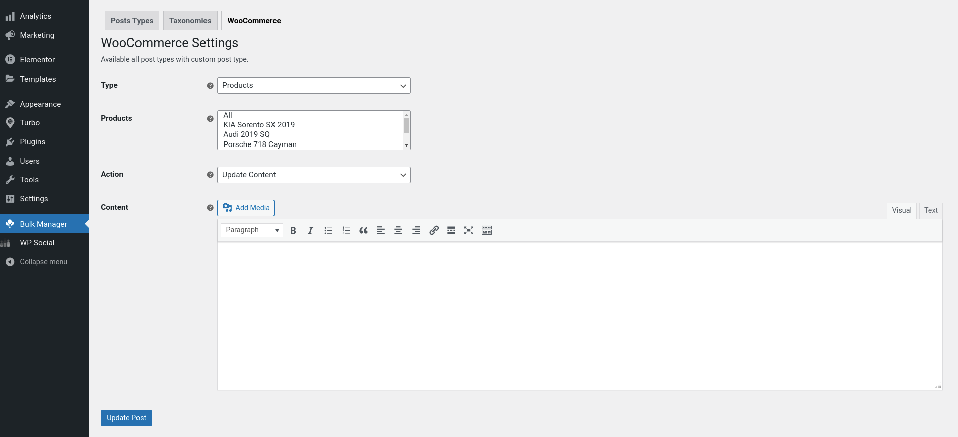 WooCommerce Settings