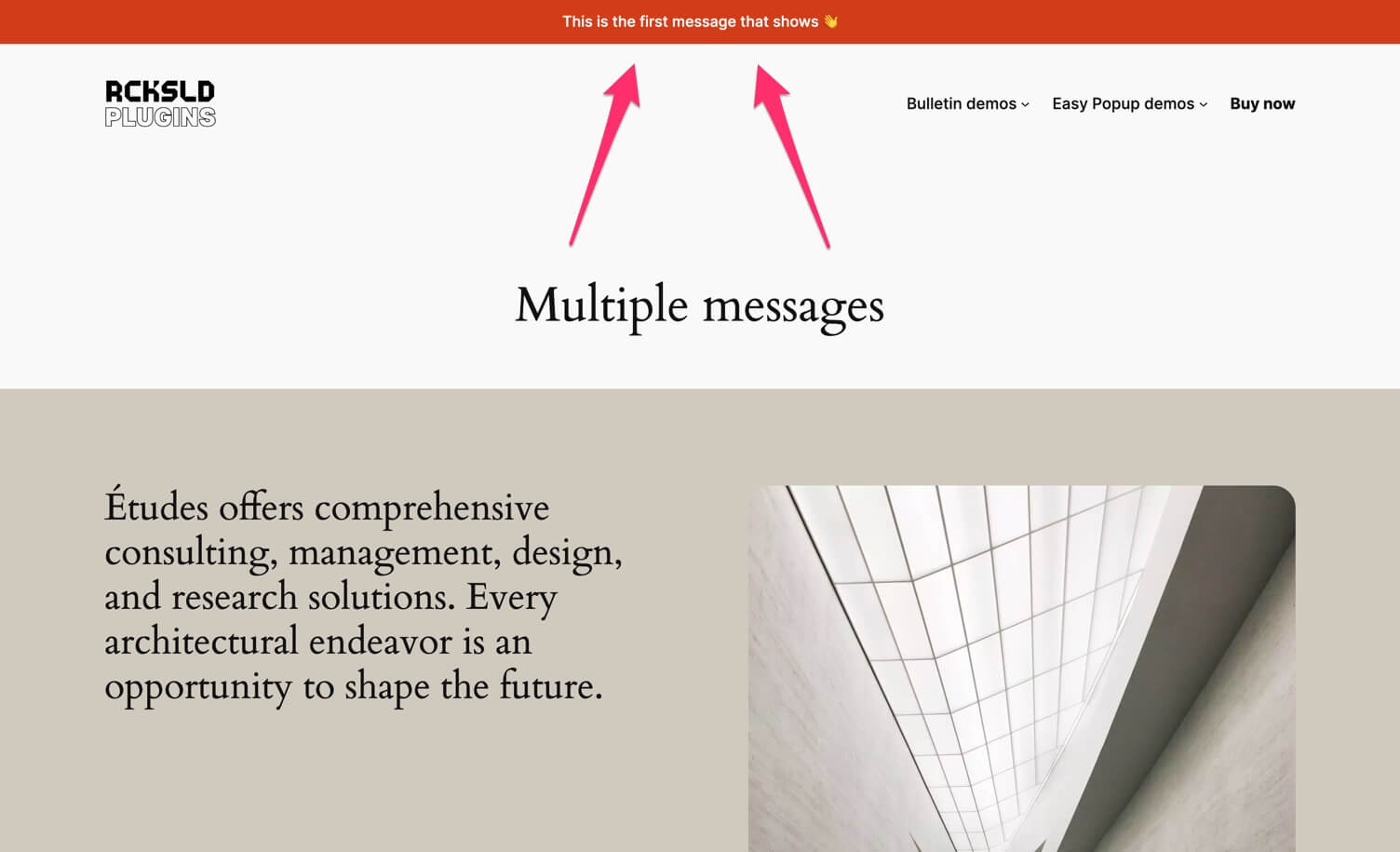 Bulletin - Sticky footer with image front-end