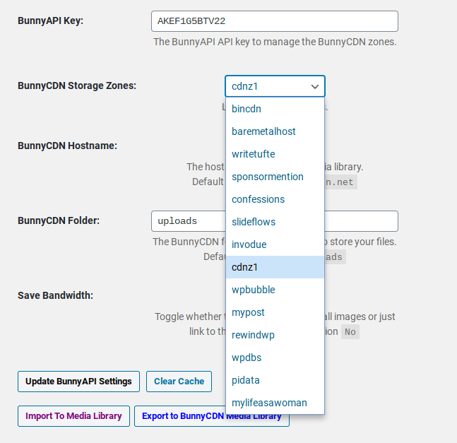 BunnyAPI Media Library