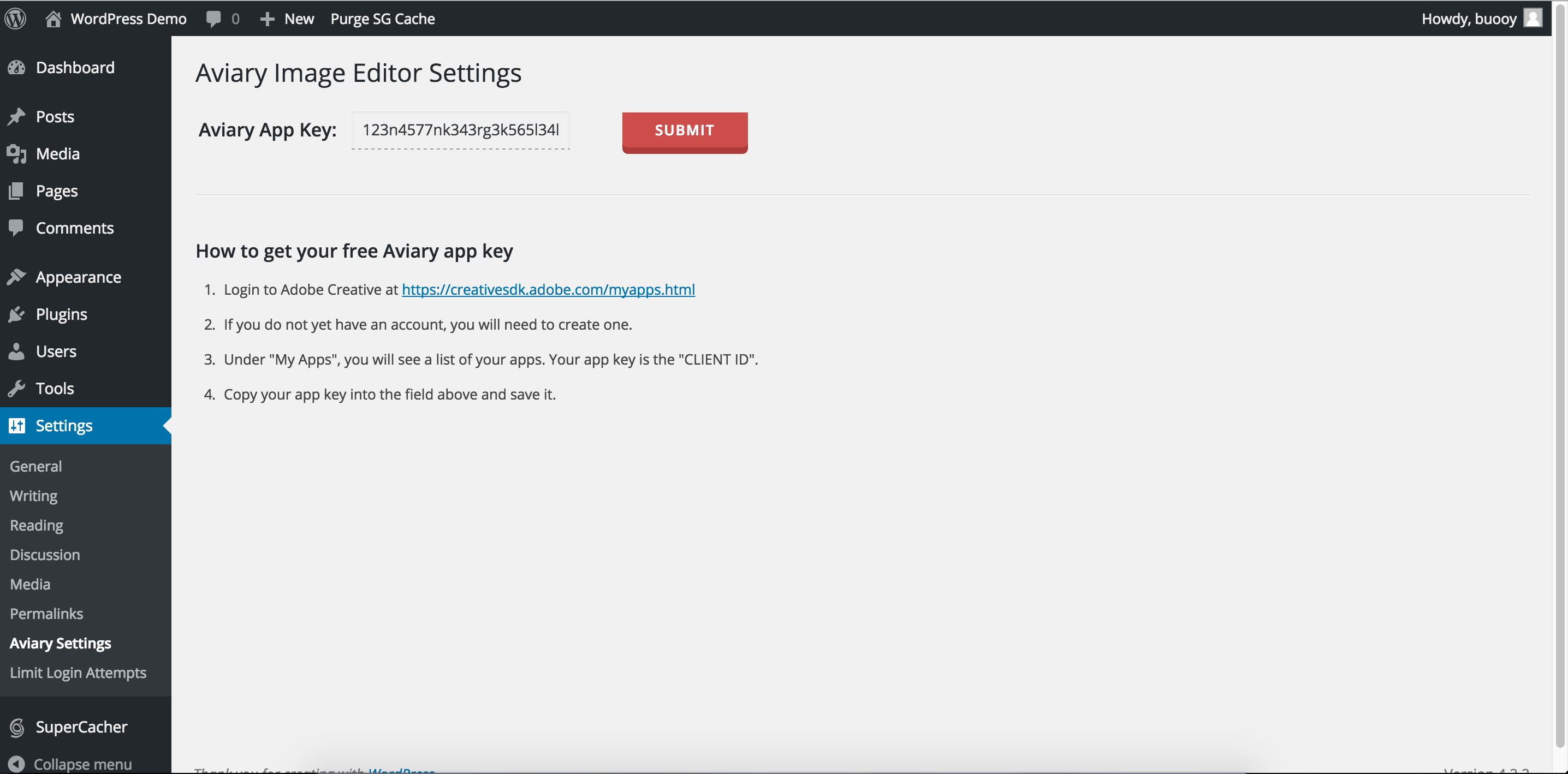 App Settings