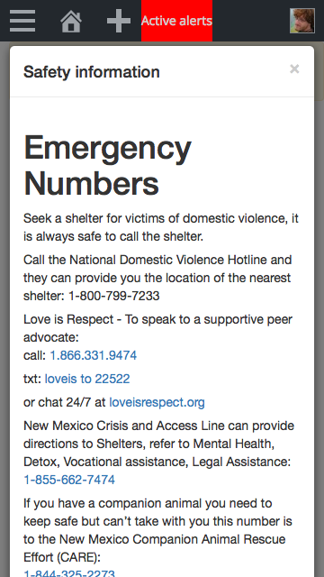 When a responder clicks the "Respond" button, they will automatically be added to the same live chat room that the alerter is in. They will also see the same map.