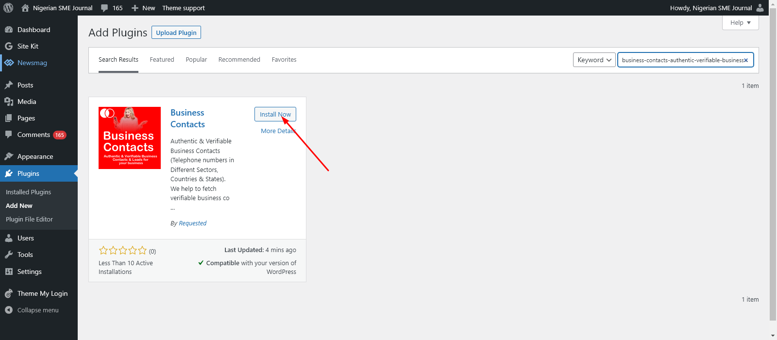 Install and activate plugin
